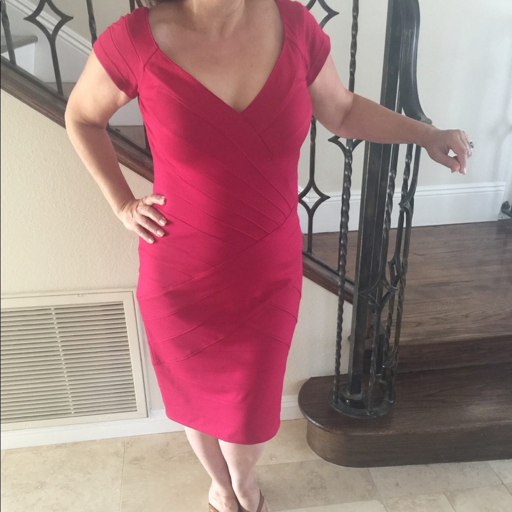 TADOOLI Red/Pink Midi Dress